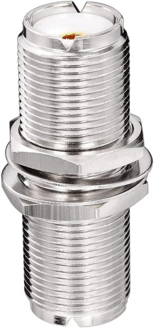 Superbat SO239 Adapter UHF Bulkhead Connector UHF Female to Female Bulkhead Connector, 2pcs