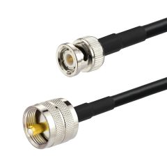 Superbat PL259 to BNC Male RG58 Coaxial Cable 6ft BNC Male to UHF Male Adapter Jumper Cable for RF Applications Wireless LAN Devices Ham Radio 4G LTE GPS Antennas Receivers