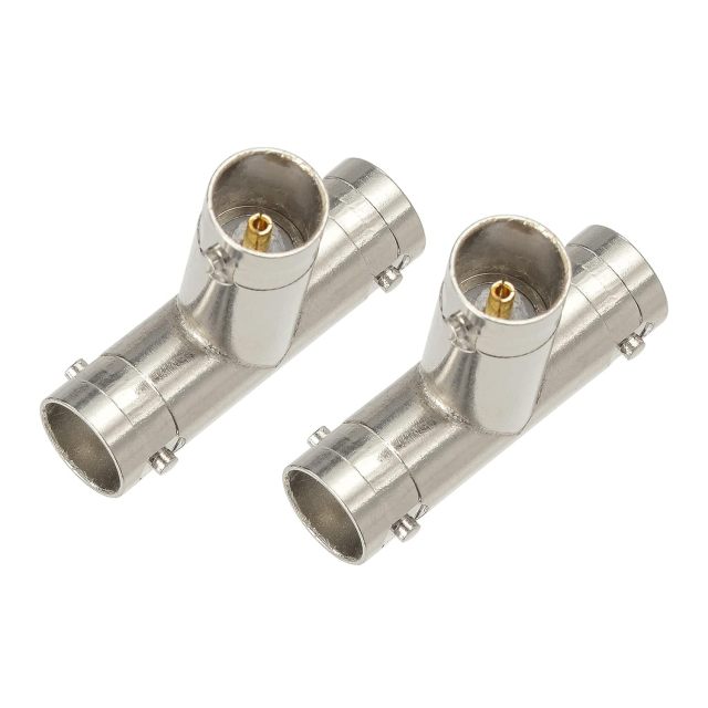 Superbat BNC Splitter Adapter 75 Ohm BNC Female to Dual Female Splitter 1 in 2 Out for SDI HD-SDI Scope CCTV Security System Monitor Connector etc. 2pcs