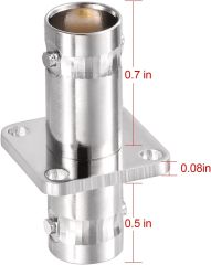 Superbat 2pcs BNC Adapter BNC Female to BNC Jack Female Flange 4 Hole Panel Mount RF Coaxial Connector