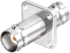 Superbat 2pcs BNC Adapter BNC Female to BNC Jack Female Flange 4 Hole Panel Mount RF Coaxial Connector
