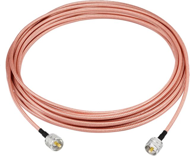 Superbat High Power CB Coax Cable 20ft UHF Male to Male PL-259 Jumper Cable RG142 Cable for HAM Radios CB Radio Antenna Analyzer Dummy Load SWR Meter