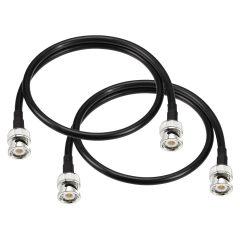 Superbat BNC Coaxial Cable 50 Ohm BNC Male to BNC Male Connector Cable 3ft BNC Jumper RG58 Coaxial Cable for Antenna Scanner Radio Generator,2pcs