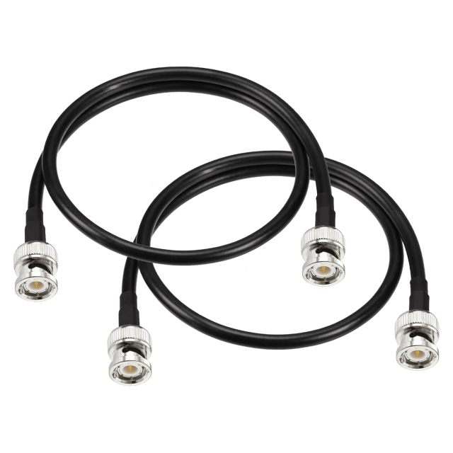 Superbat BNC Coaxial Cable 50 Ohm BNC Male to BNC Male Connector Cable 3ft BNC Jumper RG58 Coaxial Cable for Antenna Scanner Radio Generator,2pcs