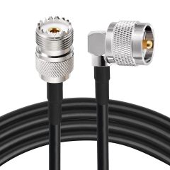 Superbat CB Antenna Cable 12inch, 2pcs UHF PL259 Male to SO239 Female RG58 Antenna Extension Coax Jumper Cable for Radio Antennas Scanner Antenna Analyzer Dummy Load SWR Meter etc.