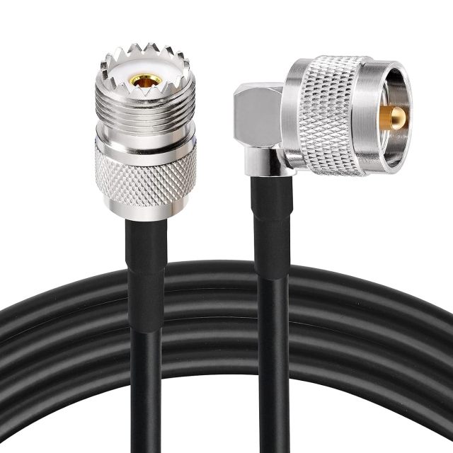 Superbat CB Antenna Cable 12inch, 2pcs UHF PL259 Male to SO239 Female RG58 Antenna Extension Coax Jumper Cable for Radio Antennas Scanner Antenna Analyzer Dummy Load SWR Meter etc.