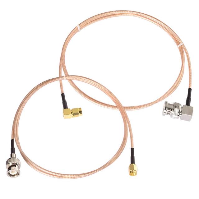 SUPERBAT SMA to BNC Cable, SMA Male to BNC Male Cable Pigtail + Right Angle BNC Male to SMA Male RG316 Jumper Cable (3ft 2Pcs) for VHF/UHF radios, SDR's and Network analyzers