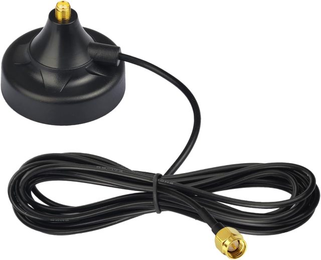 SUPERBAT WiFi Antenna Magnetic Base with 10ft SMA Male Antenna Extension Cable for WiFi Antenna,4G LTE Antenna Network Antennas,Router etc