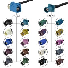 Superbat Fakra to RCA Cable, RCA Female to Blue Fakra Z Female Coax Pigtail 6" for Aftermarket Radio Head Unit Rear View Camera etc.