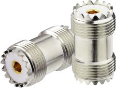 Superbat SO239 Barrel Connector 5-Pack UHF PL259 Female to Female Coax Coaxial Adapter Coupler for CB Ham Radio Antenna SWR Meter Cable