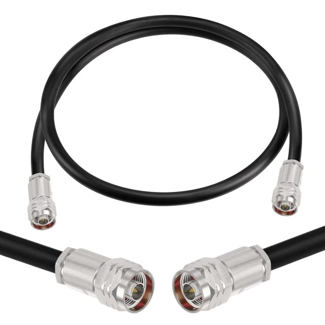 Superbat N Cable 5ft, Heavy Duty Ultra Low Loss N Male to N Male Cable 50 ohm Jumper Cable High Power for ADS-B Antenna Cable WiFi Router Repeater 3G/4G/5G Receiver etc.