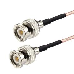 Superbat BNC Cable BNC Male to Male Connector Solder Coaxial Cable (2ft, 50 Ohm) for Antenna Scanners or Handheld Ham Radios etc. 2pcs