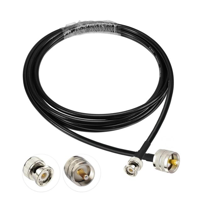 Superbat PL259 to BNC Male RG58 Coaxial Cable 6ft BNC Male to UHF Male Adapter Jumper Cable for RF Applications Wireless LAN Devices Ham Radio 4G LTE GPS Antennas Receivers