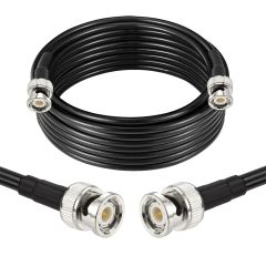 Superbat BNC Male to BNC Male Coax Cable 25ft 50 Ohm BNC Connectors RG58 Cable for HD SDI Radio Antenna Scanner Oscilloscope Generator etc.