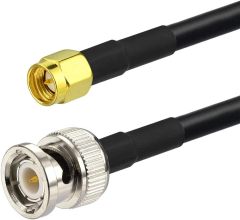 SUPERBAT SMA Male to BNC Male Cable 16.4ft + 5pcs RF Coax Adapter Kit SMA to BNC Cable SMA BNC Adapter Cable Kit for RF Applications/Antennas/Wireless LAN Devices/Wi-Fi Radios External Antenna etc