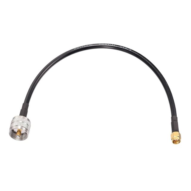 wlaniot SMA to PL259 Adapter Cable SMA Male to UHF Male PL-259 Coax Jumper Cable (12" RG58) for Handheld HAM & CB Radio,Antenna Analyzer,Dummy Load,SWR Meter etc.