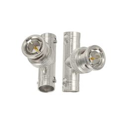Superbat BNC Splitter Adapter 75 Ohm BNC Male to Dual BNC Female Splitter 1 in 2 Out for SDI HD-SDI Scope CCTV Security System Monitor Connector etc. 2pcs