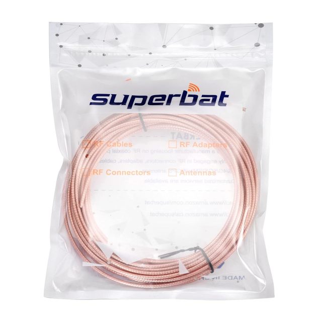 superbat RG-316 Coax Cable 33ft Thin RF Coaxial Cable Flexible Lightweight Low Loss Coax Wire