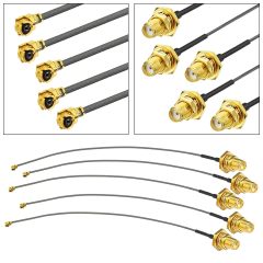Superbat U.FL to SMA Pigtail 5pcs 6inch SMA Female to UFL/IPEX Cable Wi-Fi Coaxial Cable for Wireless Routers Mini PCIe Cards Network PCI WAN Repeater Module
