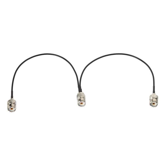 Superbat SO-239 Splitter Cable SO239 to Dual SO239 Low Loss Splitter Cable (12 Inch RG174) for HAM & CB Radio,Antenna Analyzer,Dummy Load,SWR Meter