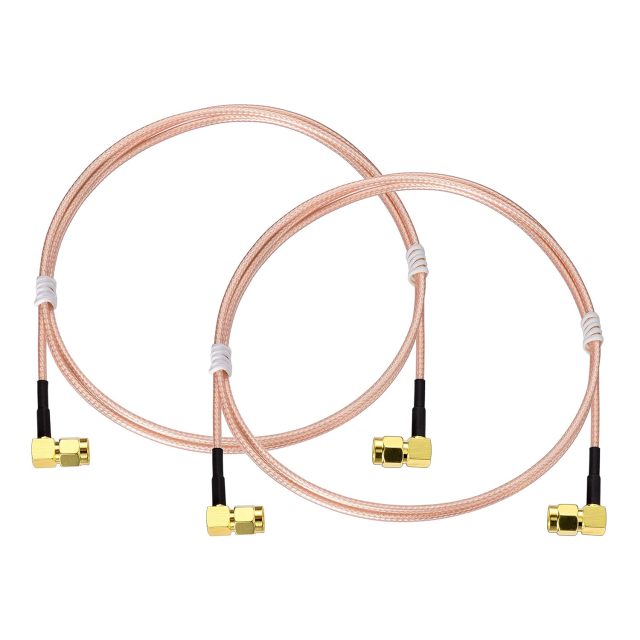 Superbat SMA Cable Extension 3ft SMA Male to SMA Male Right Angle Connector Cable RG316 Cable Jumper for FPV Antenna Router WiFi Cable Network Analyzer etc. 2-Pack