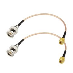 Superbat SMA to BNC Cable SMA Male to BNC Male Coaxial Cable 50 Ohm RG316 Jumper (6inch 2-Pack) for Scanner Antenna Ham Radio Wi-Fi Wireless LAN Devices etc.