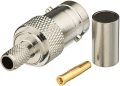 SUPERBAT BNC Crimp Connectors Kit BNC Male + BNC Female Crimp Solder Attachment Connector Kit for RG58 RG303 RG223 RG142 RG400 LMR195 Low Loss Coax Cable(10 Pack in Total)