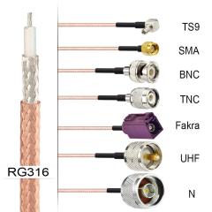 superbat RG-316 Coax Cable 33ft Thin RF Coaxial Cable Flexible Lightweight Low Loss Coax Wire