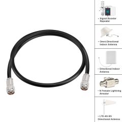 Superbat N Cable 5ft, Heavy Duty Ultra Low Loss N Male to N Male Cable 50 ohm Jumper Cable High Power for ADS-B Antenna Cable WiFi Router Repeater 3G/4G/5G Receiver etc.