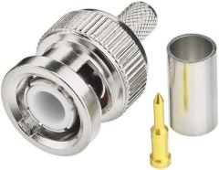 SUPERBAT BNC Crimp Connectors Kit BNC Male + BNC Female Crimp Solder Attachment Connector Kit for RG58 RG303 RG223 RG142 RG400 LMR195 Low Loss Coax Cable(10 Pack in Total)