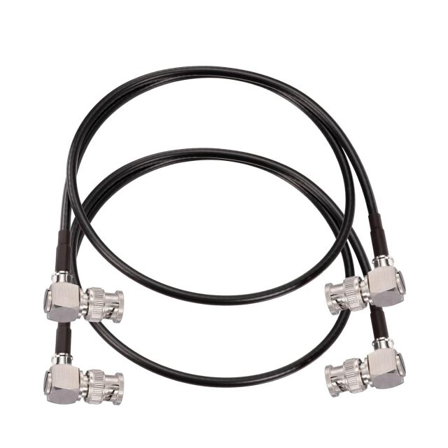 Superbat 3G/6G/12G SDI Cable 2ft BNC Cable 75 Ohm Thin Precision SDI Video Cable Right Angle Supports HD-SDI/3G-SDI/4K/8K Monitor Surveillance Camera CCTV System