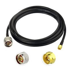 Superbat Low Loss N Male to SMA Male with Weatherproof Connectors RG58 Cable（12feet,3.5M） for Celling Antenna