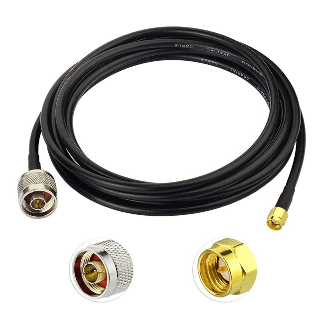 Superbat Low Loss N Male to SMA Male with Weatherproof Connectors RG58 Cable（12feet,3.5M） for Celling Antenna