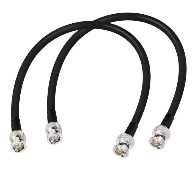 Superbat SDI Cable 1ft 2-Pack 3G/6G/12G HD-SDI Cable 75 Ohm BNC Male Cable (Belden 1694A Black) for Cameras BMCC Video Equipment Supports HD-SDI 3G-SDI 6G-SDI SDI Video Cable