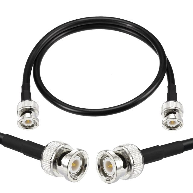 Superbat BNC Coaxial Cable 50 Ohm BNC Male to BNC Male Connector Cable 3ft BNC Jumper RG58 Coaxial Cable for Antenna Scanner Radio Generator,2pcs