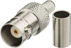 SUPERBAT BNC Crimp Connectors Kit BNC Male + BNC Female Crimp Solder Attachment Connector Kit for RG58 RG303 RG223 RG142 RG400 LMR195 Low Loss Coax Cable(10 Pack in Total)