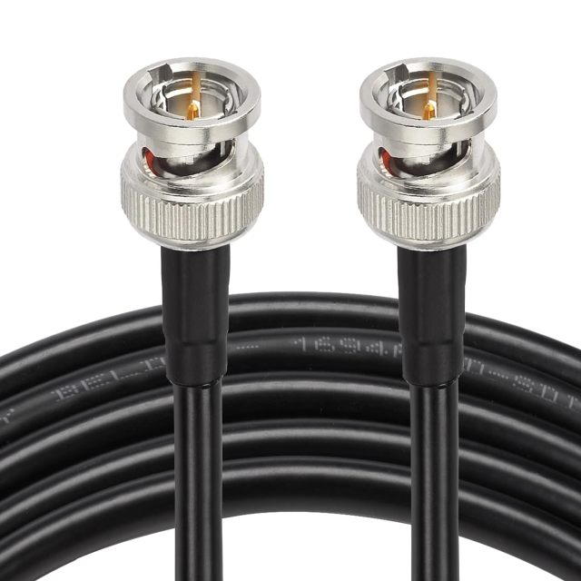 Superbat SDI Cable BNC Cable 3G/6G/12G (Belden 1694A Black) 10ft/15ft/25ft/50ft/100ft, Supports HD-SDI/3G-SDI/4K Video Security Camera CCTV Systems, SDI Precision Video Cable