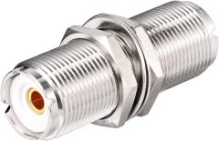 Superbat SO239 Adapter UHF Bulkhead Connector UHF Female to Female Bulkhead Connector, 2pcs