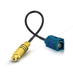 Superbat Fakra to RCA Cable, RCA Female to Blue Fakra Z Female Coax Pigtail 6" for Aftermarket Radio Head Unit Rear View Camera etc.