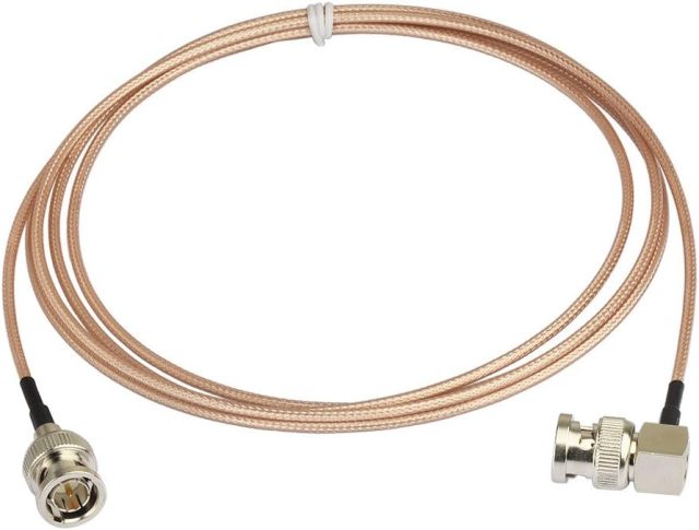 Superbat 3G/HD SDI Cable 6ft BNC Male to Male Jumper Cable 75 Ohm for Cameras and SDI Video，Supports HD-SDI/3G-SDI/4K DVR Recorder Monitor Converter etc.(Straight to Right Angle,1Pcs)