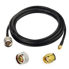 wlaniot RPSMA to N Cable N Male to RPSMA Male Connector Loss Loss RG58 Coax Cable 26Ft for Ham Radio WiFi Router LoRa Gateway Yagi Antenna Extension Cable