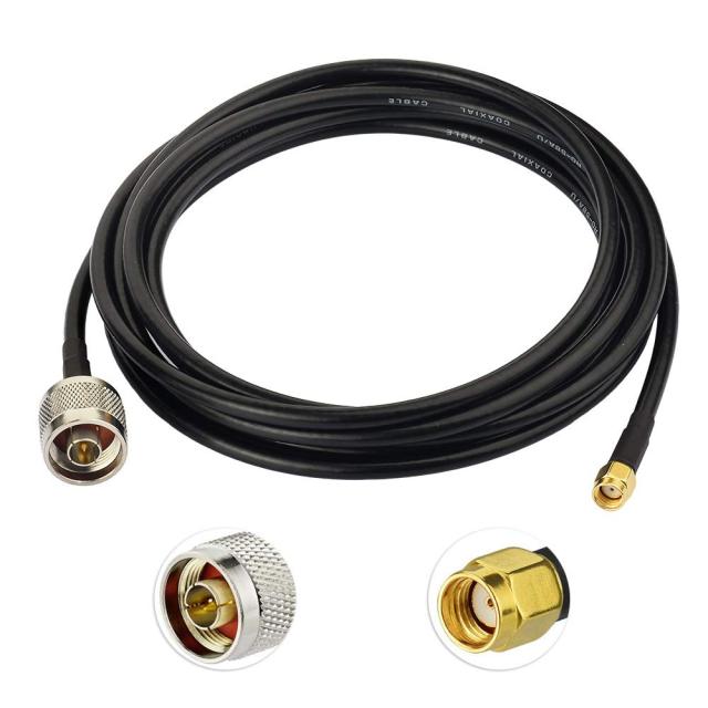 wlaniot RPSMA to N Cable N Male to RPSMA Male Connector Loss Loss RG58 Coax Cable 26Ft for Ham Radio WiFi Router LoRa Gateway Yagi Antenna Extension Cable