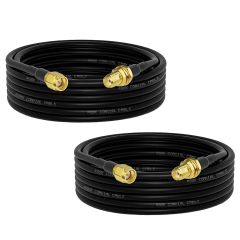 Superbat SMA Cable 15ft Ham Radio Antenna Extension Cable Low Loss SMA Male to SMA Female Bulkhead RG8X Coax Cable for Modem Router SDR Antenna Attenuator WiFi/ADS-B/GPS/Ham Radio