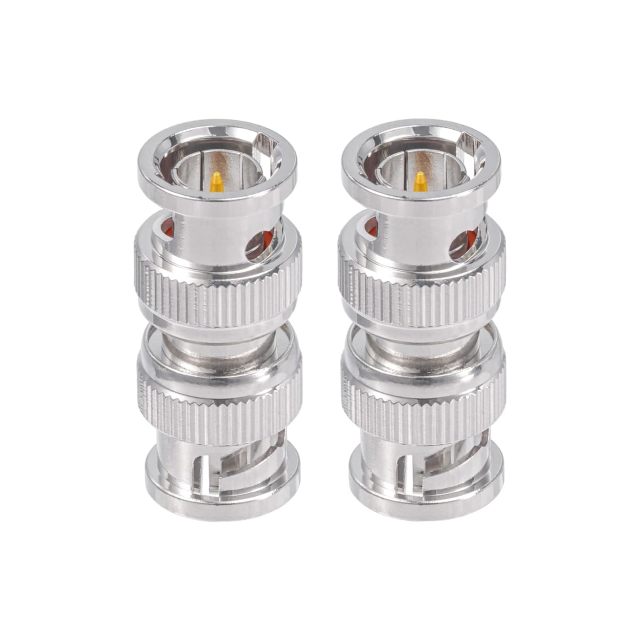 Superbat BNC Male to BNC Male Adapter 75 Ohm BNC Coupler Connector for 3G/6G HD SDI Cable Switcher CCTV Video Transmitter Camera System 2-Pack