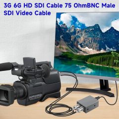 Superbat 3G SDI Cable 75 Ohm BNC Male to Male Black RG179 SDI Video Cable 12inch for Professional Camcorders SDI Video Splitter SDI Monitor Switcher,Supports HD-SDI/3G-SDI/4K/8K(2-Pack)