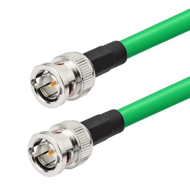 Superbat SDI Cable BNC Cable 3G/6G/12G SDI Cable 50ft (Belden 1694A Green), Supports UHD 3G-SDI/6G-SDI/4K/6K Video Decoder Converter, Precision Video Cable