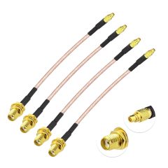 Superbat SMA to MMCX Coax Cable MMCX Male to SMA Female Adapter Extension Cable 10CM for Wi-Fi Routers FPV Drones Multicopter Antennas GPS Analyzer etc.4-Pack