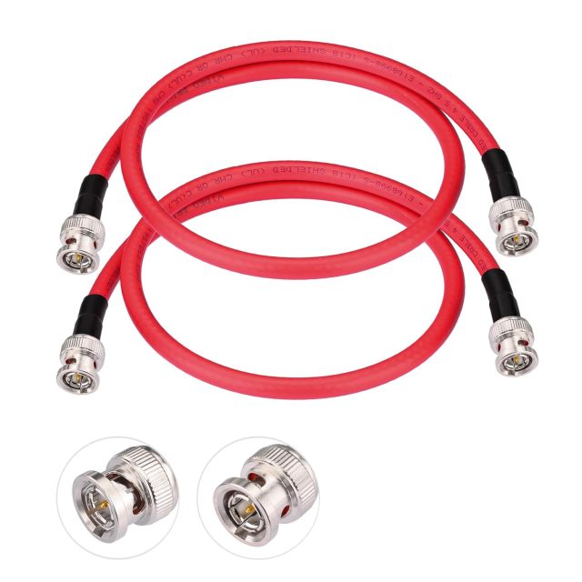 Superbat SDI Cable BNC Cable HD-SDI 3G 6G 12G SDI Cable 2ft BNC Digital Video Cable 75 Ohm for 4K 1080P 3G/6G SDI Camera Monitor Video Recorder SDI to HDMI Converter Security Camera 2-Pack