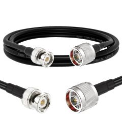 Superbat N Male to BNC Male Jumper Cable 50 Ohm 3ft Low Loss RG8X Cable for Scanner Antenna Splitter VHF Radio etc.