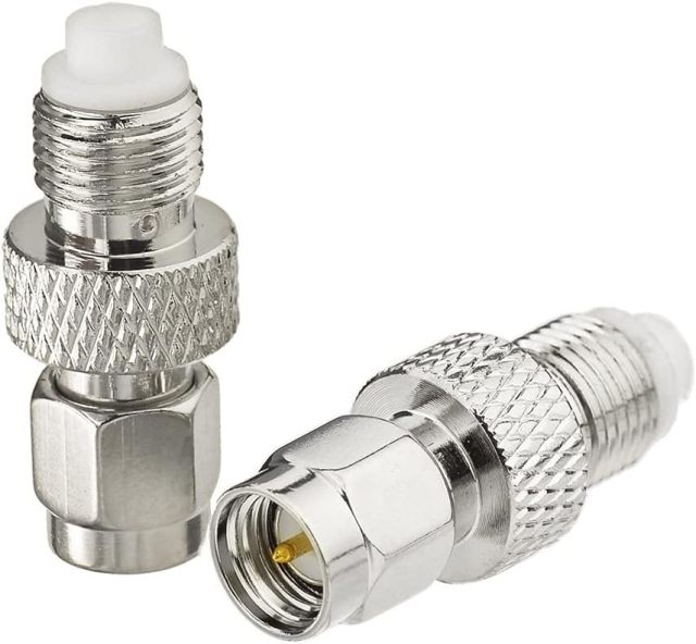 wlaniot 2pcs SMA to FME Adapter SMA Male Plug to FME Female Jack RF Coaxial Connector